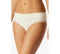 Schiesser Unterwäsche Unique Cotton Brazilian mit Spitze Off-White Damen Größe 42