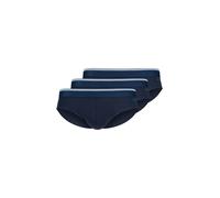Brasilslip SKINY "Cotton Multipack", Herren, Gr. L, crown blau, Obermaterial: 95% Baumwolle, 5% Elasthan, unifarben mit Farbeinsatz, normal, Unterhosen, klassisch, basic, elastisch, bequem, kein Einsc