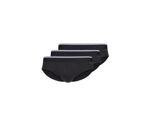 Brasilslip SKINY "Cotton Multipack", Herren, Gr. L, schwarz, Obermaterial: 95% Baumwolle, 5% Elasthan, unifarben mit Farbeinsatz, normal, Unterhosen, klassisch, basic, elastisch, bequem, kein Einschne