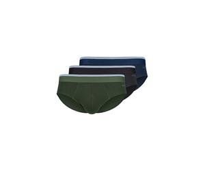 Brasilslip SKINY "Cotton Multipack", Herren, Gr. XXL, oliveblauschwarz selection, Obermaterial: 95% Baumwolle, 5% Elasthan, unifarben mit Farbeinsatz, normal, Unterhosen, klassisch, basic, elastisch,