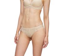 Brasilslip TRIUMPH "Amourette Charm", Damen, Gr. 42, beige (creamy dream), Microtouch, Obermaterial: 68% Polyamid, 32% Elasthan, körpernah, Unterhosen, florale Stretch-Spitze, hüftig geschnitten, femi