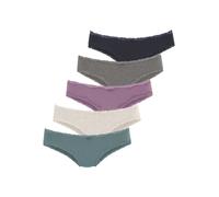 Brasilslip VIVANCE Gr. 32/34, bunt (anthrazit meliert, beige flieder, eukalyptus, navy) Damen Unterhosen (34950421-32) anthrazit meliert, beige meliert, flieder, eukalyptus, navy