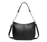 BRASS TACKS Leathercraft handtasche klein,PU Leder Elegant handtasche mädchen,6.5L Crossbody Bag schultertasche damen,Mit innerer Tasche,Geeignet für Reisen Party Schicke Alltag Kettentasche,schwarz