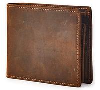 BRASS TACKS Leathercraft Herren Geldbörse im Hochformat Schlank Bifold Vintages Design Minimal Echtes Leder Mit Kartenfächern