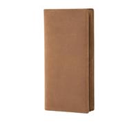 BRASS TACKS Leathercraft Portemonnaie Leder Hochformat Vintage Handgefertigt Brieftasche Multi Kartenfächer mit Ausweisfenster Einzigartig Zeitlos Design Wasserdicht (Braun)