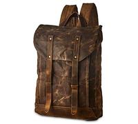 BRASS TACKS Leathercraft Rucksack aus Leder Laptoprucksack Fahrradrucksack Trekkingrucksack Lederrucksack Damen Herren (Braun)