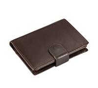 BRASS TACKS Leathercraft Vintage Handgemachte Vollleder Vertikale Tri-Fold Brieftasche für Frauen RFID Blocking Small Multi Card Case Brieftasche,klassisches Kaffee-rot