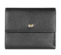 BRAUN BÜFFEL - ASTI Geldbörse aus feingenarbtem Leder gefertigt und mit goldenen Metallakzenten - 8 Kartenfächer 7 Steckfächer 2 Scheinfächer - Edles Schwarz