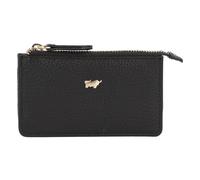 BRAUN BÜFFEL - Schlüsseletui aus feingenarbtem Rindsleder ASTI - Geräumige Schlüsseltasche mit Reißverschluss und 2 Schlüsselringen - Edles Schwarz