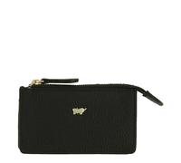 BRAUN BÜFFEL - Schlüsseletui aus feingenarbtem Rindsleder ASTI - Geräumige Schlüsseltasche mit Reißverschluss und 2 Schlüsselringen - Edles Schwarz