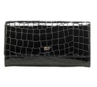 Braun Büffel - Braun Büffel Verona Geldbörse L 14CS Glanzkroko echt Kalbleder schwarz Schwarz