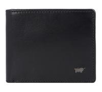 Braun Büffel Country Geldbörse RFID Leder 11 cm mit Geldscheinklammer schwarz