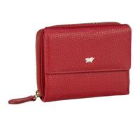 BRAUN BÜFFEL - Mittelgroße ASTI Reißverschlussbörse aus feingenarbtem Leder gefertigt und mit goldenen Metallakzenten - 8 Kartenfächer 5 Steckfächer - Edles Rot