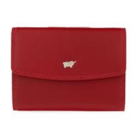 BRAUN BÜFFEL - Geldbörse Damen aus echtem Rindleder Golf 2.0 - Trifold Bügelbörse Portmonee für Frauen mit Bügelverschluss & 8 Kartenfächer - Klassisches Portemonnaie mit Münzfächern - Edles Rot