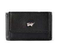Braun Büffel Herren Geldbörse Golf XS aus echtem Rindsleder, extra klein, mit Druckknopf, Schwarz