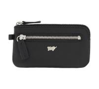 BRAUN BÜFFEL - Schlüsseletui aus echtem Rindsleder Golf - Kleine Schlüsseltasche für Herren & Damen mit Reißverschluss & 2 Schlüsselringen - Zeitlos klassisches Schlüsselmäppchen - Edles Schwarz