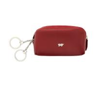 BRAUN BÜFFEL - Schlüsseletui aus echtem Rindsleder Golf - Geräumige Schlüsseltasche für Autoschlüssel mit Reißverschluss & 2 Schlüsselringen - Zeitlos klassisches Schlüsselmäppchen - Edles Rot