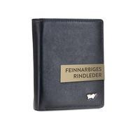 BRAUN BÜFFEL Herren Geldbörse aus echtem Rindsleder Golf mit RFID Schutz - Hochformat Geldbörse mit 7 Kartenfächern + Loop - Edles Schwarz