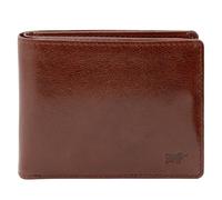 BRAUN BÜFFEL - Herren RFID Geldbörse Arezzo - 4 Kartenfächer und 4 Steckfächer aus echtem Rindleder Schlichtes Design - Tabak