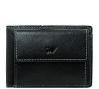 Braun Büffel Kleine Herren Geldbörse Arezzo – RFID-Schutz, 6 Kartenfächer, Rindleder – Schwarz