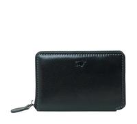 BRAUN BÜFFEL - RFID Reißverschluss Kartenetui Arezzo - 9 Kartenfächer aus echtem Rindleder Schlichtes Design - Edles Schwarz