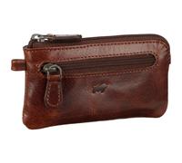 BRAUN BÜFFEL - Schlüsseletui aus echtem Rindleder Arezzo 12cm - Kleine Schlüsseltasche für Herren & Damen mit Reißverschluss & 2 Schlüsselringen - Zeitlos klassisches Schlüsselmäppchen Tabak