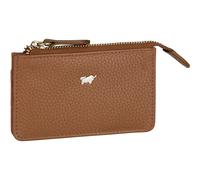 BRAUN BÜFFEL - Schlüsseletui aus feingenarbtem Rindsleder ASTI - Geräumige Schlüsseltasche mit Reißverschluss und 2 Schlüsselringen - Edles Cognac