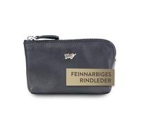 BRAUN BÜFFEL - Schlüsseletui aus echtem Rindleder Golf - Schmale Schlüsseltasche für Herren & Damen mit Reißverschluss & 2 Schlüsselringen - Zeitlos klassisches Schlüsselmäppchen - Edles Schwarz