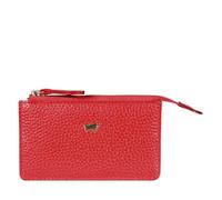 BRAUN BÜFFEL - Schlüsseletui aus feingenarbtem Rindsleder ASTI - Geräumige Schlüsseltasche mit Reißverschluss und 2 Schlüsselringen - Edles Rot