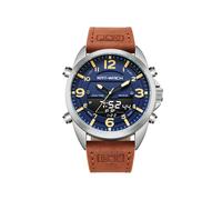 (Braun)KAT-WATCH Digitale Sportuhren Wasserdichte Uhr für Herren Wecker Leuchtender Chronograph Leder