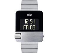 Braun Mens Prestige Digital Display Multifunction Watch, Made in Germany, Stainless Steel Case and Bracelet, Model BN0106SLBTG.