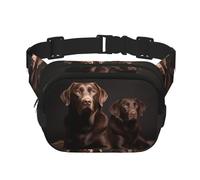 Braune Labrador Retriever Bauchtasche, verstellbare Umhängetasche, große Hüfttasche, Reisegürteltasche, Unisex, Bauchtasche