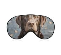 Braune Labrador Retriever-Schlafmaske, belüfteter Stoff, verstellbarer Tragestil, Nulldruck-Schlafmaske, weich, hautfreundlich, Lidschatten für Damen und Herren