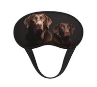 Braune Schlafmaske mit Labrador Retriever, weich, bequem, Augenmaske mit verstellbarem Riemen, Verdunkelung, Augen-Schlafschutz, für Damen, Mädchen, Herren, Reisen, Yoga, Nickerchen, Schichtarbeit