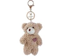 Brauner Bär, rosa Herz, Plüsch-Schlüsselanhänger für Rucksack, weiche Baumwolle, Schlüsselanhänger für DIY-Schlüsselanhänger, Basteln, Stofftiere, Autozubehör