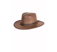 Brauner Kängurulederhut aus angerauhtem Leder! M