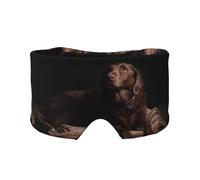 Brauner Labrador Retriever bedruckt, Vollständige Augenabdeckungen, lichtblockierende Augenmaske, Schlafaugen- und Ohrenschützer