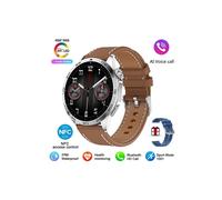 (Braunes Leder) 2025 Neue kompatible Smartwatch für Huawei GT4 Pro Erwachsene mit NFC, GPS-Tracker,
