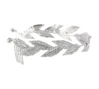 Braut Haarkamm aus Legierung mit Kristall Design, Silber | Hochsteckfrisuren und Schleier, Eleganter Schmuck für Damen, Passend zu Abendveranstaltungen und Tanz