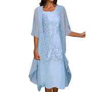 Brautmutterkleider für Hochzeit Elegantes Kleid Mit Jacke Kleid Brautmutterkleider Mit Jacke Festkleidung Damen Ab 60 Zweiteilige Abendkleider Kleid FüR Brautmutter Festliche Brautmutterkleider