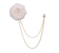 Brautpaar Hochzeit Broschen Stoff Kunst Rose Blume Revers Pin Gut gestaltete Abzeichen Kette Brust Brosche Mode Abzeichen Pins für Herren Anzug Blume Anstecknadel für Anzüge Bräutigam Kragen Pins