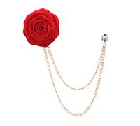 Brautpaar Hochzeit Broschen Stoff Kunst Rose Blume Revers Pin Gut gestaltete Abzeichen Kette Brust Brosche Mode Abzeichen Pins für Herren Anzug Blume Anstecknadel für Anzüge Bräutigam Kragen Pins