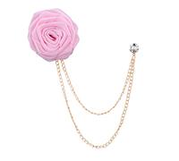 Brautpaar Hochzeit Broschen Stoff Kunst Rose Blume Revers Pin Gut gestaltete Abzeichen Kette Brust Brosche Mode Abzeichen Pins für Herren Anzug Blume Anstecknadel für Anzüge Bräutigam Kragen Pins
