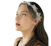 Brautschleier Haarband europäischen Stil mit floralen Kristallakzenten für moderne Hochzeitsfeiern und Bankette Kristallschleier Haarband