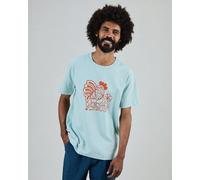 Brava Fabrics Asis Percales Kikiriki Oversize T-Shirt Blau S