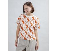 Brava Fabrics Damen Bombon Allover Oversize T-Shirt (Größe M, weiss)