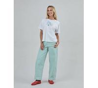 Brava Fabrics Damen Chiringuito Embroidery T-Shirt (Größe S, weiss)