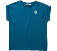 Brava Fabrics Damen Asis Percales Daisy Scoop T-Shirt (Größe S, blau)
