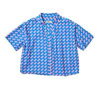 Brava Fabrics Gum Oversize Cropped Damen Blusen blau Größe M Lifestyle Widerstandsfähig