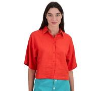 Brava Fabrics Damen Boxy Squared Bluse (Größe XS, rot)